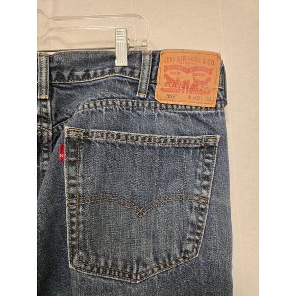 Levis Jeans Mens Size 40 x 30 559 0340 Loose Straight Leg Relaxed Medium Denim - Picture 3 of 6